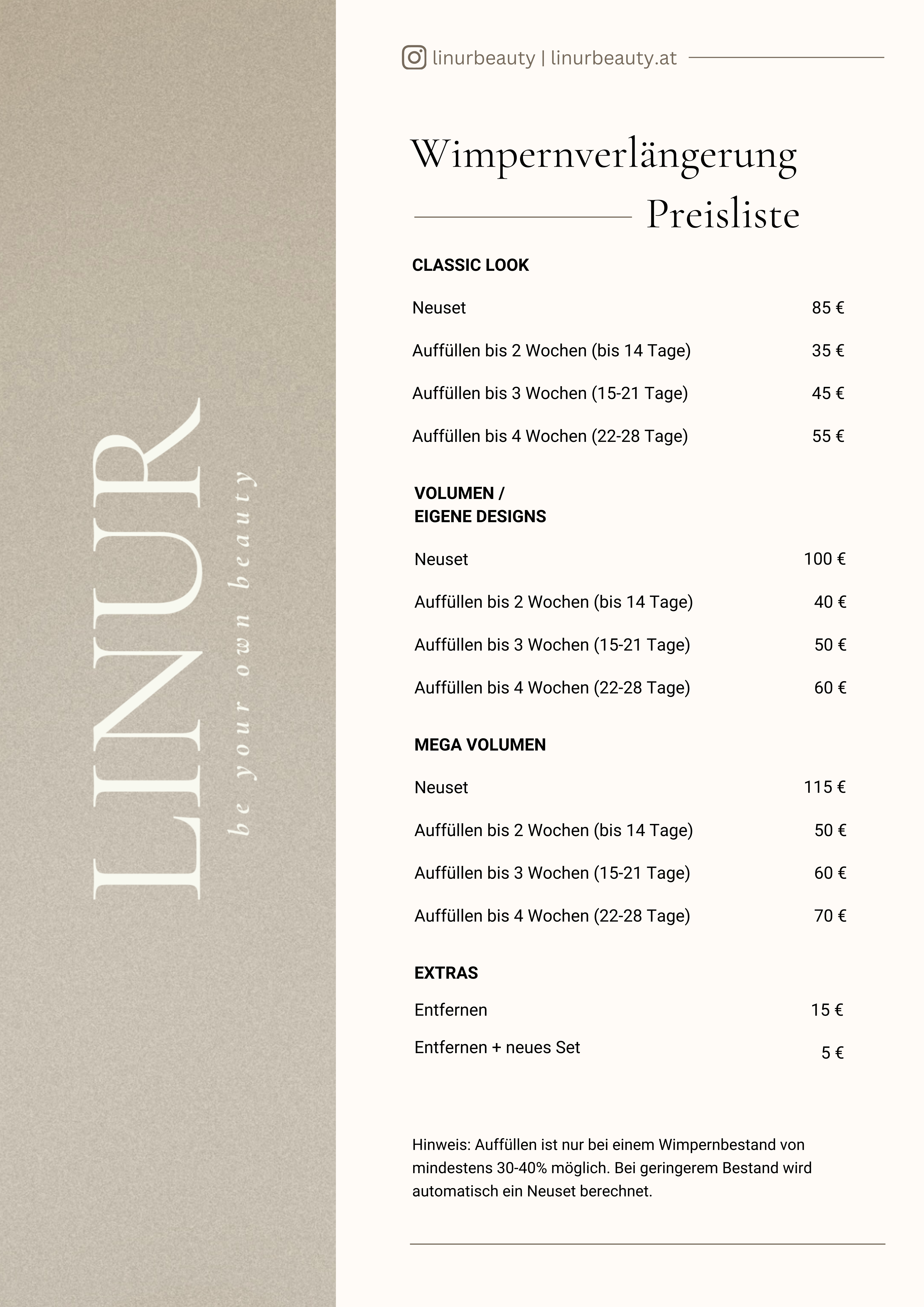 preisliste salon